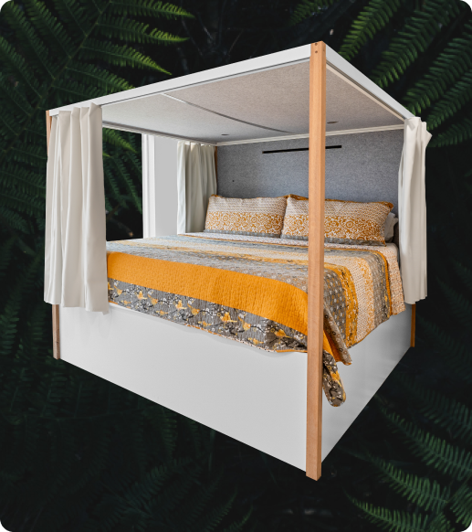 Oak Canopy Sleep with dark green nature background